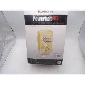 Kwikset Powerbolt 250 Keypad Electronic Lock‎ Deadbolt Polished Brass